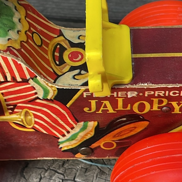 Collectible Vintage Jalopy Pull Toy :: Clown Car :: 1965 :: Fisher Price - Picture 9 of 11